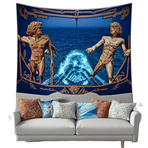 furniture, vaporwave, underwater, outer space transparent PNG cut-out