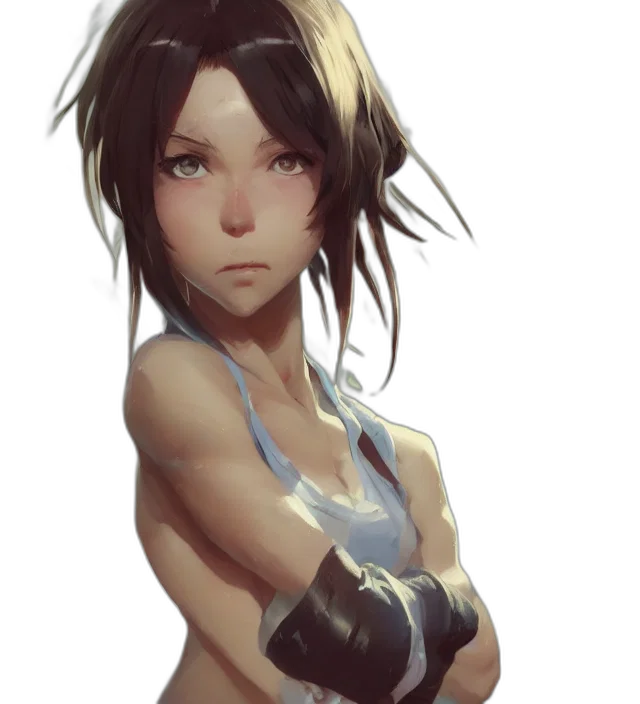 face, robot, weapon, mask, concept art, fantasy art, anime, photorealistic transparent PNG cut-out