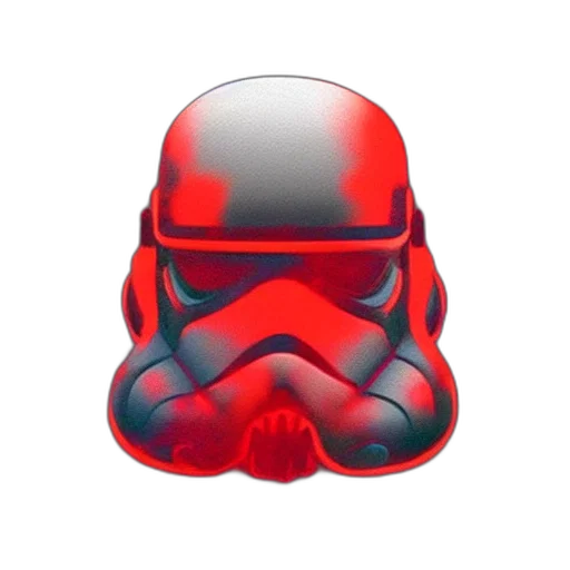 mask, 3d render, concept art, pixel art, comic book art, red, storm, trooper transparent PNG cut-out