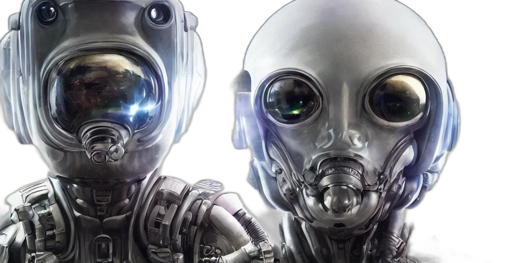 robot, concept art, comic book art, outer space transparent PNG cut-out