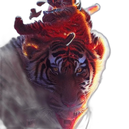 animal, mask, creature, dragon, photorealistic, 3d render, concept art, oil painting transparent PNG cut-out