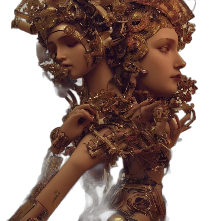 crown, jewelry, robot, dress transparent PNG cut-out