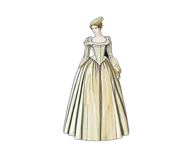 dress, concept art, 3d render, photorealistic, clothing, design, sheet, century transparent PNG cut-out