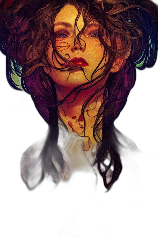 face, mask, creature, hair transparent PNG cut-out