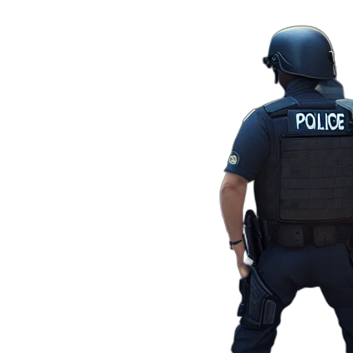 weapon, staff, jacket, mask transparent PNG cut-out