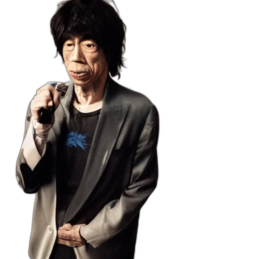 jacket, staff, umbrella, photorealistic, concept art, photoshoot, japanese, mick transparent PNG cut-out
