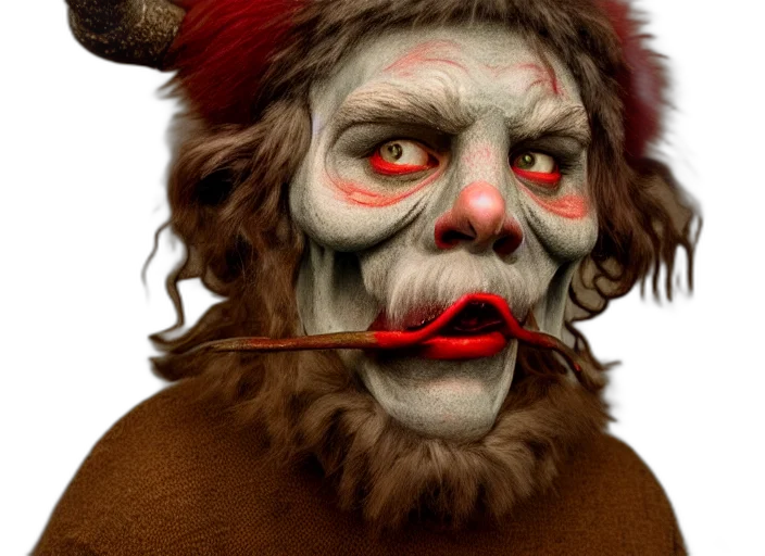mask, creature, staff, face transparent PNG cut-out