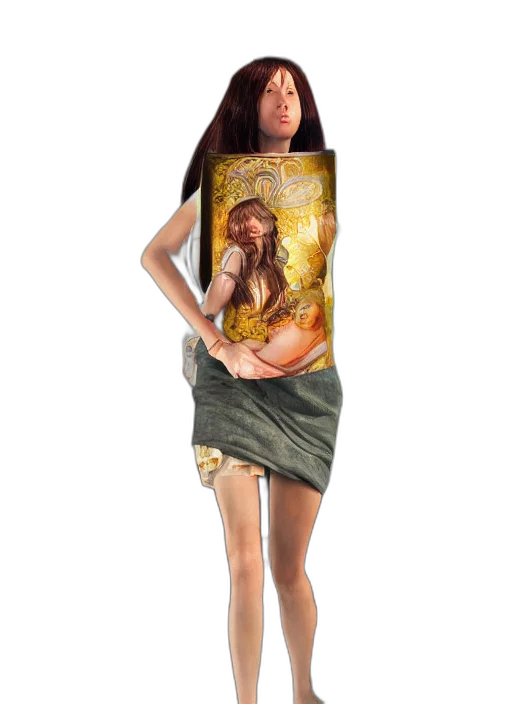 dress, photorealistic, concept art, fantasy art, oil painting, golden, earth tones, recursive transparent PNG cut-out