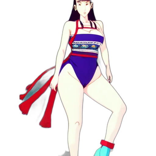 dress, staff, anime, concept art, pixel art, cartoon, red, neon transparent PNG cut-out