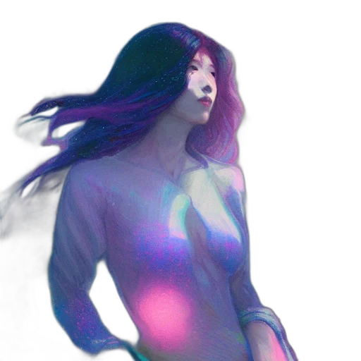 dress, vaporwave, fantasy art, concept art transparent PNG cut-out