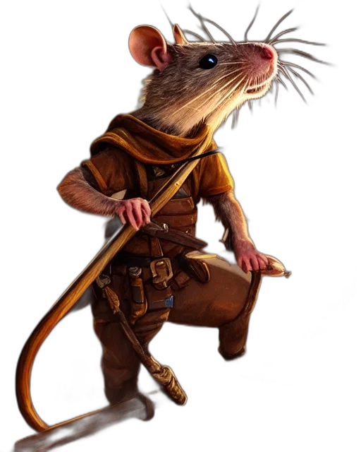 animal, staff, jacket, concept art, fantasy art, photorealistic, 3d render, closeup transparent PNG cut-out