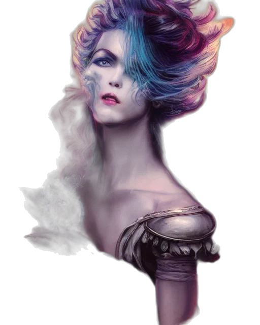crown, face, dress, hair transparent PNG cut-out