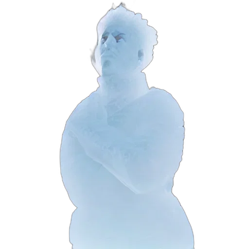 face, creature, staff, robot, concept art, watercolor, vaporwave, 3d render transparent PNG cut-out