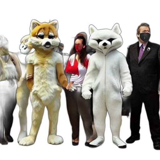mask, concept art, 3d render, furries transparent PNG cut-out
