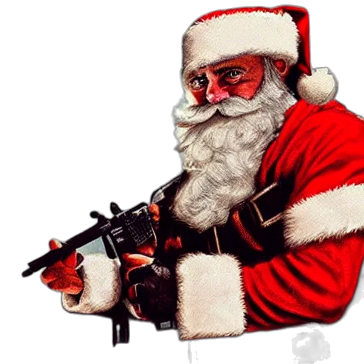 weapon, captain, price, santa, claus, call, duty transparent PNG cut-out