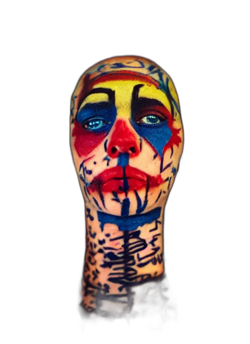 mask, face, bottle, detailed, color, analog, medium, format transparent PNG cut-out