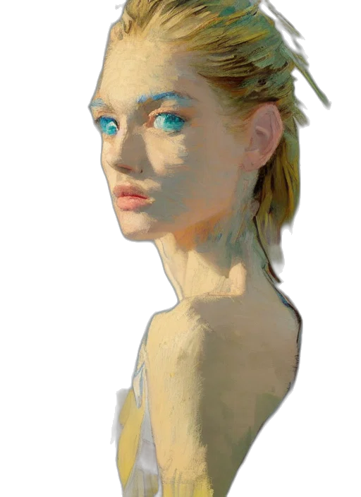 face, crown, dress, jewelry, oil painting, photorealistic, watercolor, concept art transparent PNG cut-out