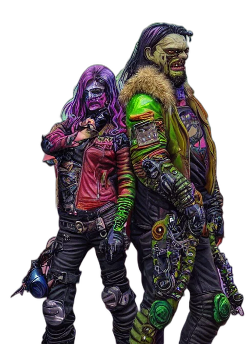 jacket, concept art, cyberpunk, comic book art transparent PNG cut-out