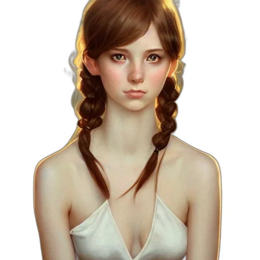 face, dress, staff, jewelry transparent PNG cut-out