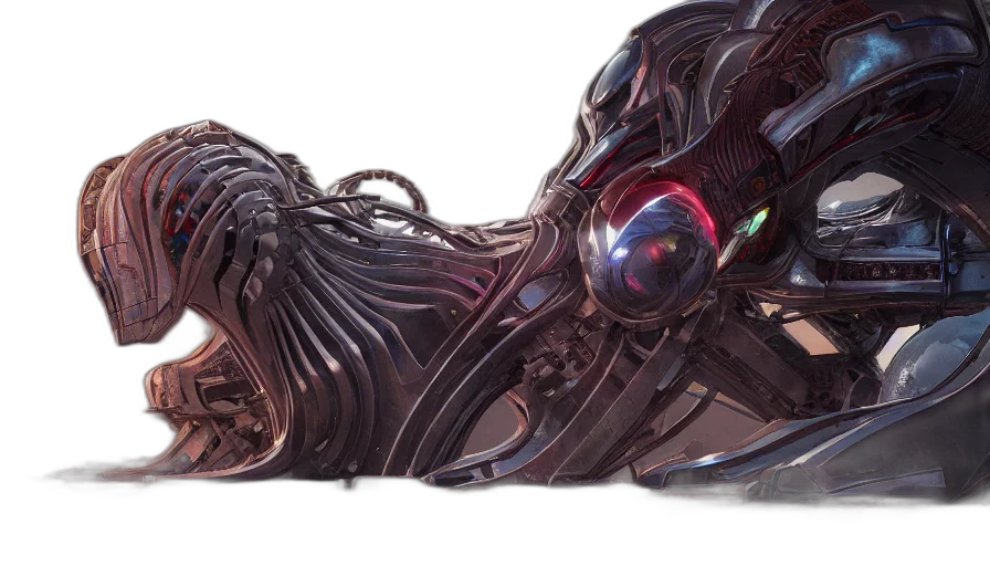 creature, shoes, weapon, hair, concept art, fantasy art, cyberpunk, 3d render transparent PNG cut-out
