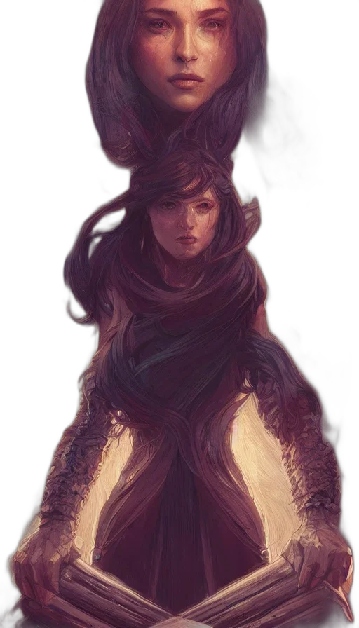 dress, dragon, mask, hair transparent PNG cut-out