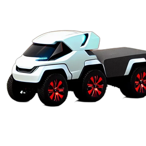 car, robot, 3d render, concept art transparent PNG cut-out