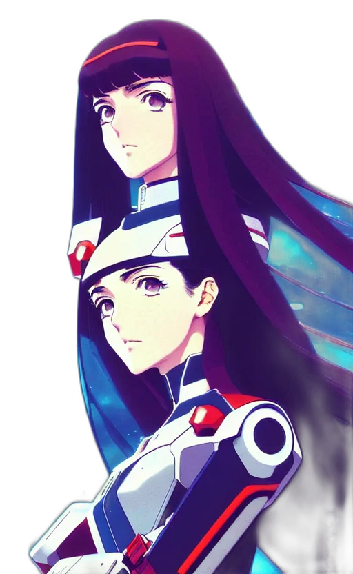 robot, face, anime, concept art, pixel art, comic book art, outer space, blue transparent PNG cut-out