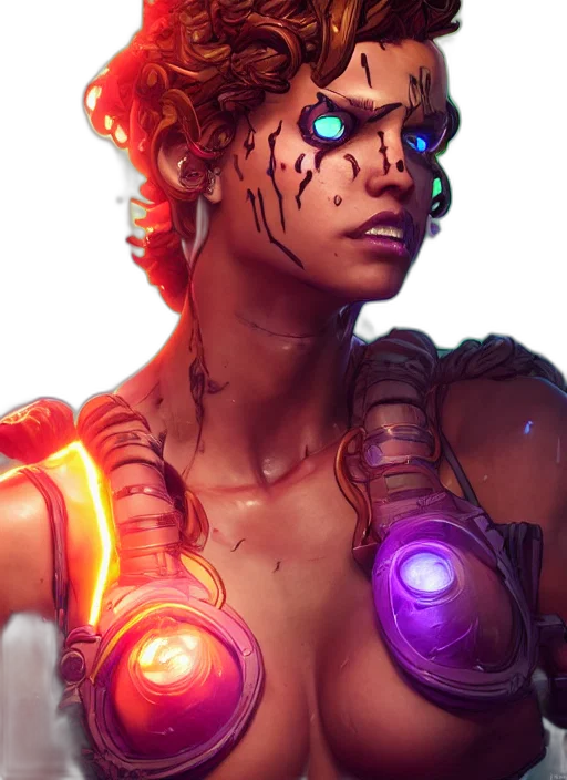 robot, face, weapon, staff transparent PNG cut-out