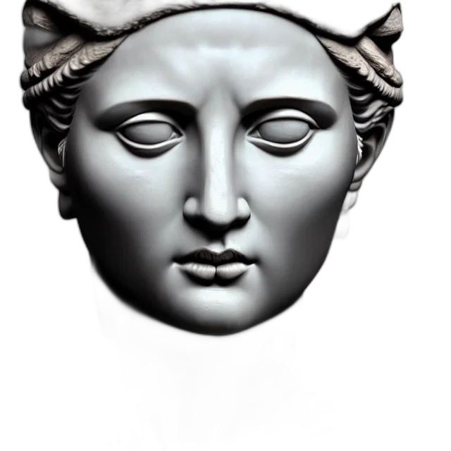 mask, face, crown, jewelry, photorealistic, 3d render, vaporwave, concept art transparent PNG cut-out