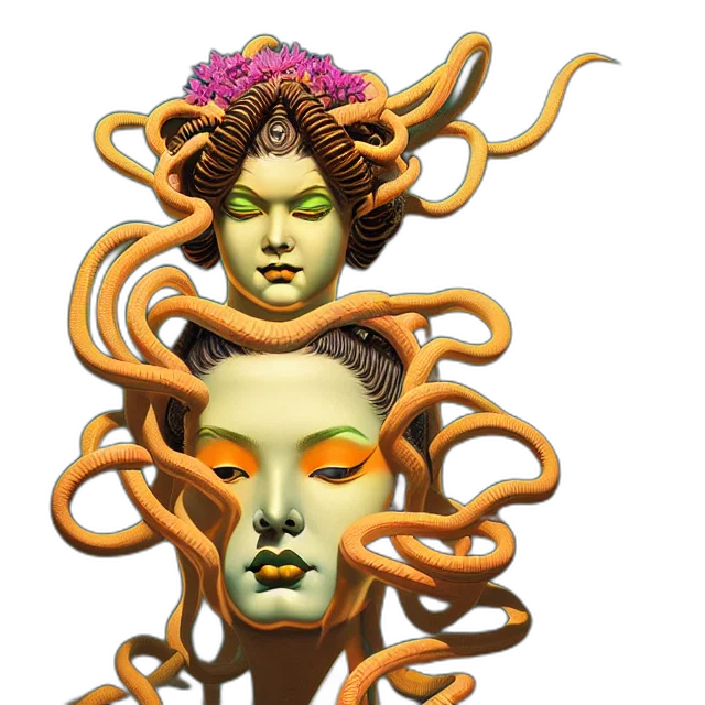 mask, crown, jewelry, hair, concept art, 3d render, fantasy art, photorealistic transparent PNG cut-out