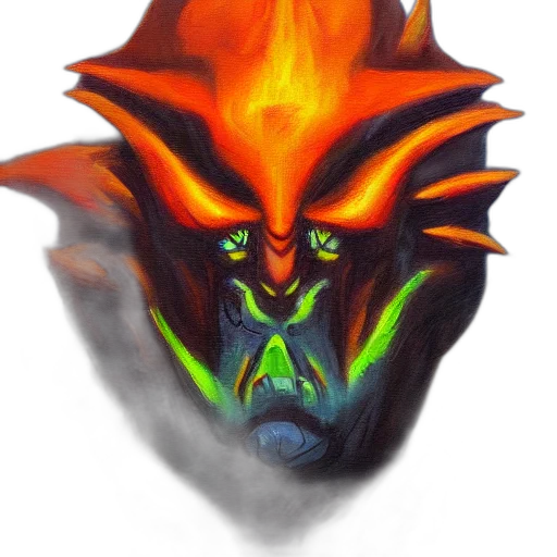 mask, face, dragon, creature, concept art, fantasy art, pixel art, watercolor transparent PNG cut-out