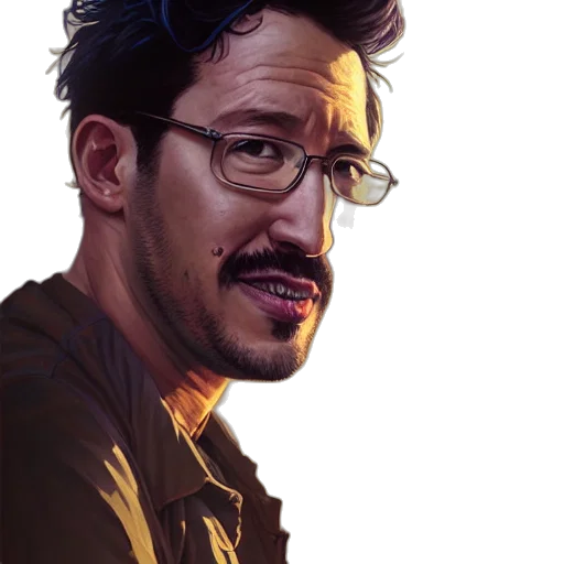 face, staff, comic book art, photorealistic transparent PNG cut-out