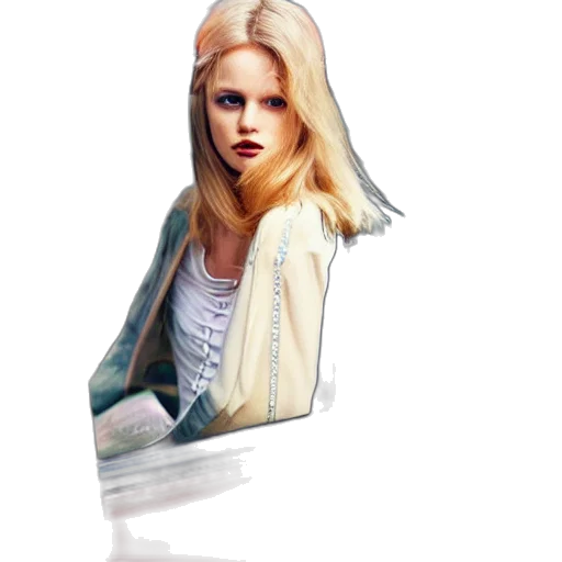 jacket, face, hair, dress transparent PNG cut-out
