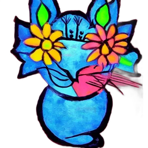 flower, crown, staff, jewelry, watercolor, vaporwave, fantasy art, concept art transparent PNG cut-out