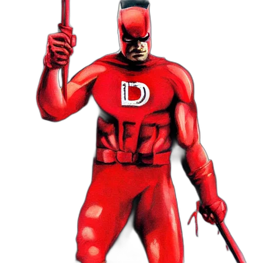 comic book art, concept art, red, daredevil, painted, ben, oliver transparent PNG cut-out