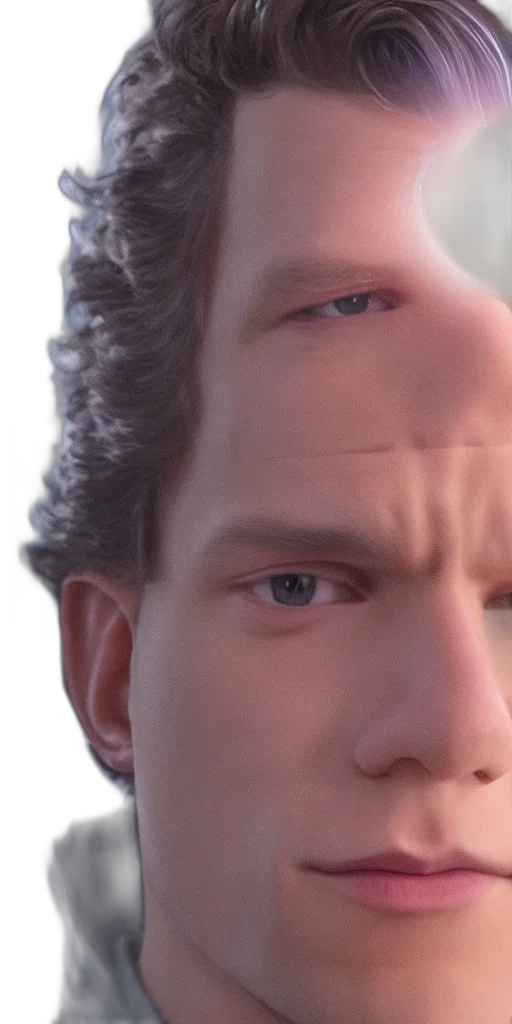 face, hair, mask, crown, photorealistic, 3d render, vaporwave, concept art transparent PNG cut-out