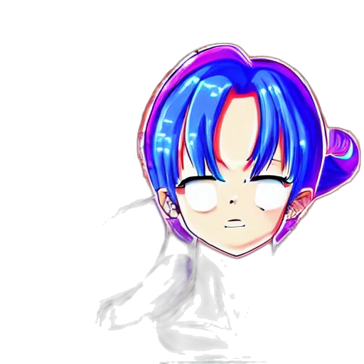 staff, face, anime, 3d render transparent PNG cut-out