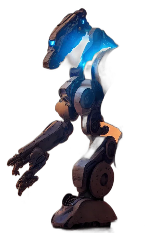 robot, weapon, mask, staff transparent PNG cut-out