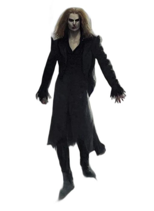 jacket, creature, dress, staff, concept art, 3d render, photorealistic, cyberpunk transparent PNG cut-out