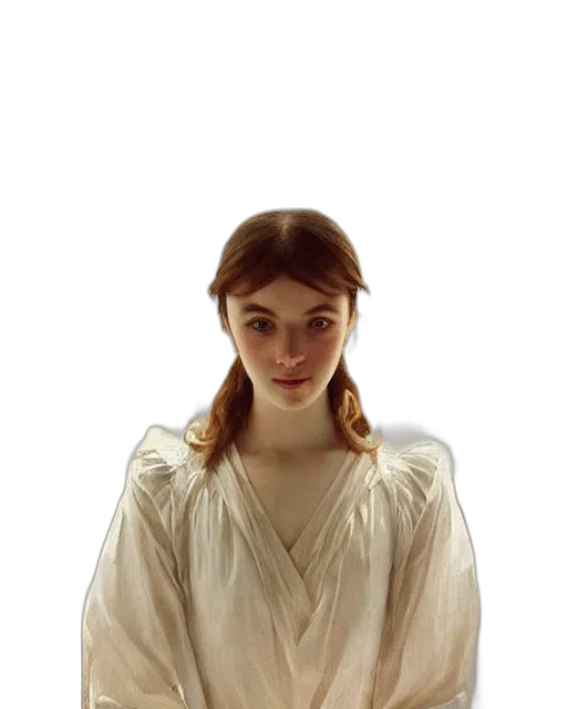 face, dress, staff, jewelry transparent PNG cut-out