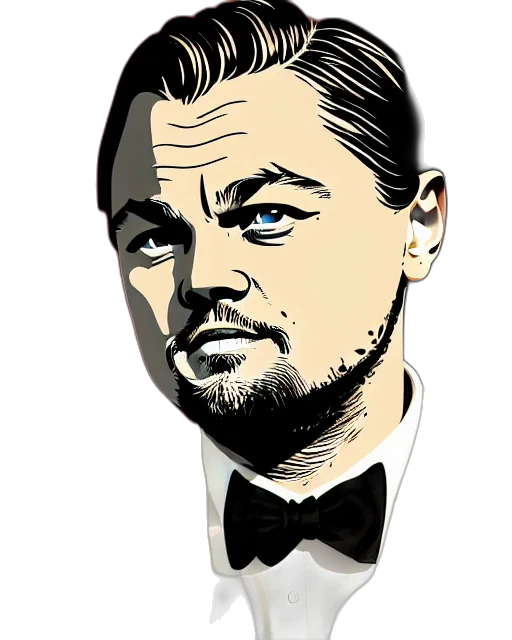 face, cartoon, comic book art, photorealistic, pixel art, painting, portrait, leonardo transparent PNG cut-out