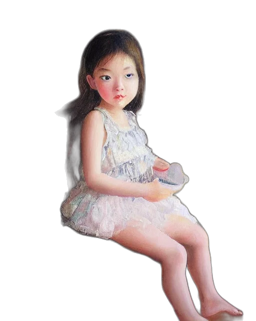 dress, robot, face, jewelry, photorealistic, oil painting, 3d render, concept art transparent PNG cut-out