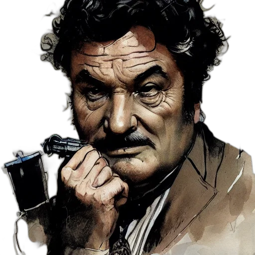 face, staff, comic book art, concept art transparent PNG cut-out