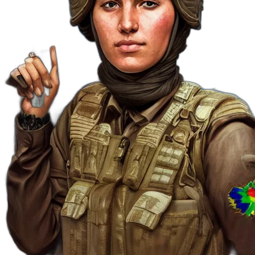 weapon, face, staff, jacket, photorealistic, pixel art, comic book art, concept art transparent PNG cut-out