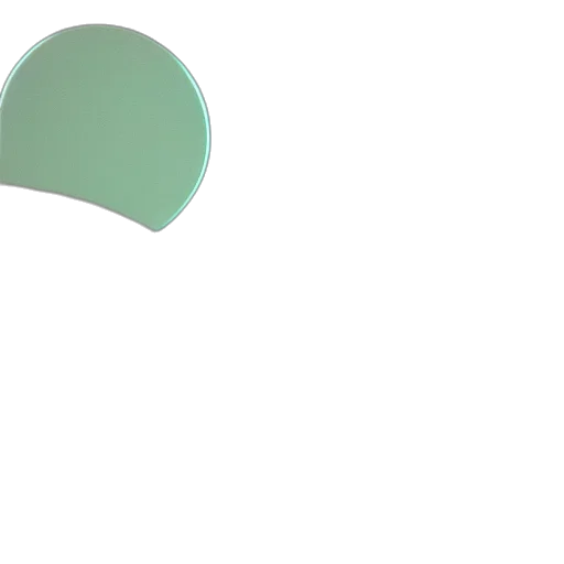 hat, umbrella, mask, crown, 3d render, vaporwave, green, pastel transparent PNG cut-out