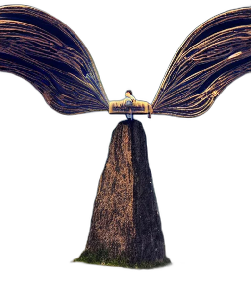 hair, staff, sword, tree transparent PNG cut-out