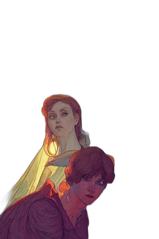 concept art, comic book art, fantasy art, watercolor transparent PNG cut-out