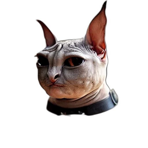 animal, mask, staff, face, photorealistic, 3d render, concept art, cyberpunk transparent PNG cut-out