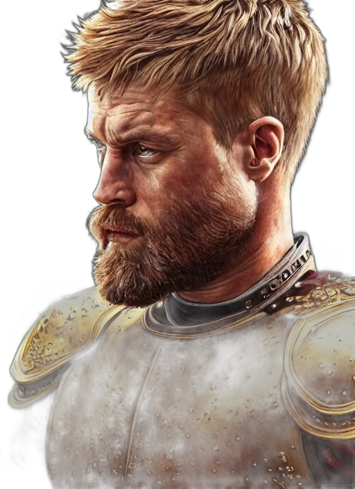 face, staff, sword, fantasy art, concept art, photorealistic, comic book art, golden transparent PNG cut-out