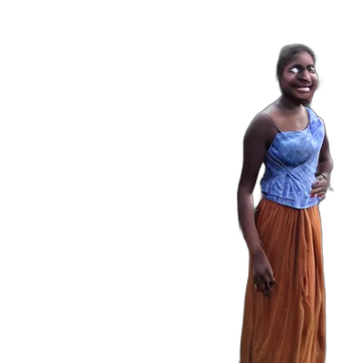 dress, staff, face, 3d render, photorealistic, concept art, earth tones, bfdi transparent PNG cut-out
